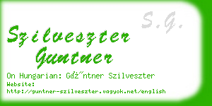 szilveszter guntner business card